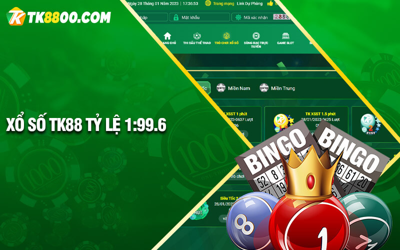 Xổ Số Tk88 - Lô đề 1 ăn 99.6 tại Tk88 casino 6 Xổ số tk88