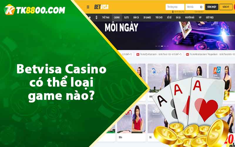 Betvisa - Nhà Cái Cá Cược Dẫn Đầu Thị Trường Tại Việt Nam 8 Betvisa Casino có thể loại game nào?